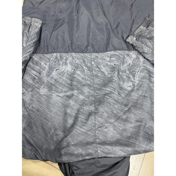 Vintage Luhta Jacket Mens 48 Large Gray Winterspeed Wolf Print Ski Puffer 90s - Picture 13 of 16